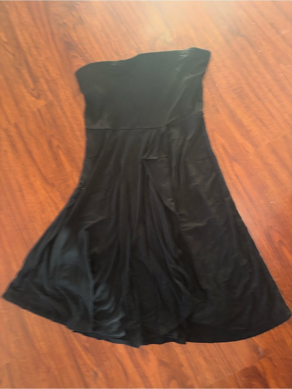 Ann Taylor Strapless Black Fit-and-Flare Dress